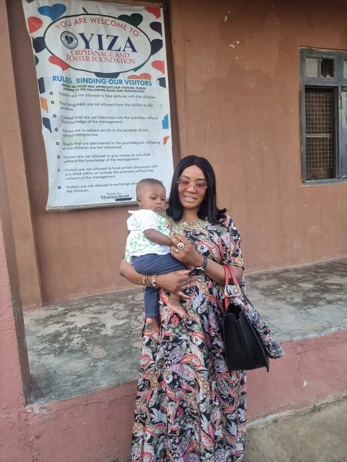 Mrs Modupe Osuolale visiting an orphanage